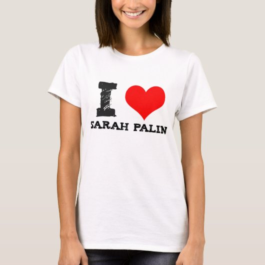 I Heart Sarah Palin T-shirt (Voorkant)