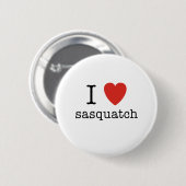 I Heart Sasquatch Ronde Button 5,7 Cm (Voorkant /achterkant)