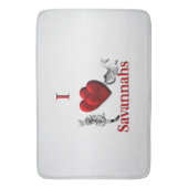 I Heart Savannah Cat Silver Badmat (Voorkant Verticaal)