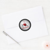I Heart Savannah Cat Silver Ronde Sticker (Envelop)