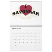 I Heart Savannah Est 1733 kalender (Feb 2027)
