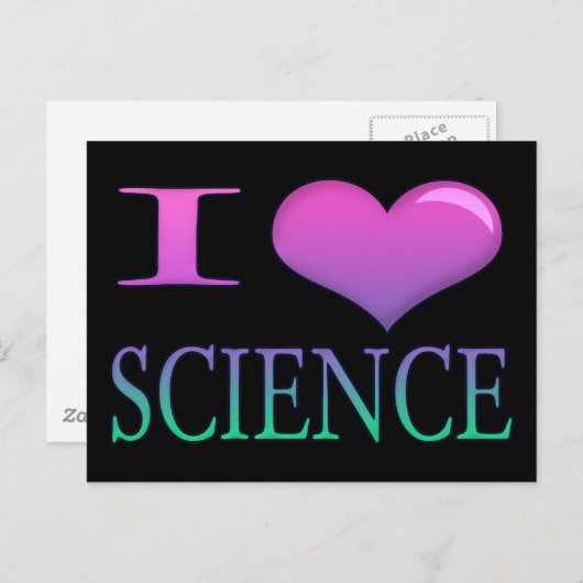 I Heart Science Briefkaart (Voorkant / Achterkant)