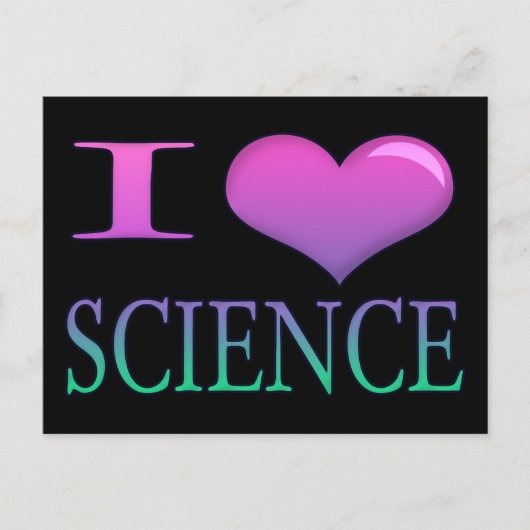 I Heart Science Briefkaart (Voorkant)