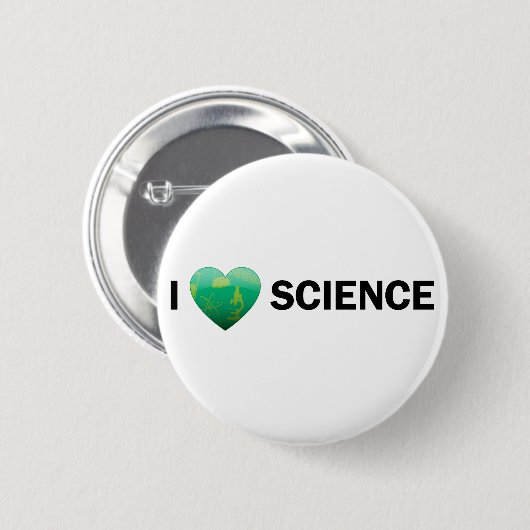 I Heart Science Button (Voorkant /achterkant)