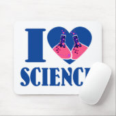 I Heart Science Heart Cartoon Muismat (Met muis)