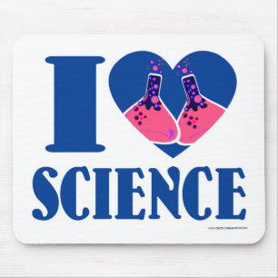 I Heart Science Heart Cartoon Muismat
