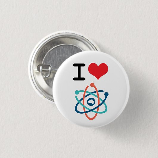 I Heart Science - Ronde Button 3,2 Cm (Voorkant /achterkant)