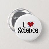 I Heart Science Ronde Button 5,7 Cm (Voorkant /achterkant)