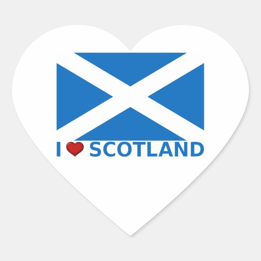 I Heart Scotland Hart Sticker (Voorkant)