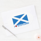 I Heart Scotland Ovale Sticker (Envelop)