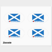I Heart Scotland Ovale Sticker (Vel)