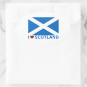 I Heart Scotland Ovale Sticker (Tas)