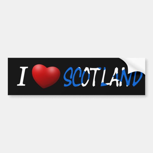 I Heart Scotland overlay best Bumpersticker (Voorkant)
