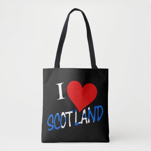 I Heart Scotland overlay stint Tote Bag (Voorkant)