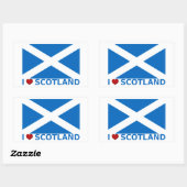 I Heart Scotland Rechthoekige Sticker (Vel)