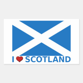 I Heart Scotland Rechthoekige Sticker
