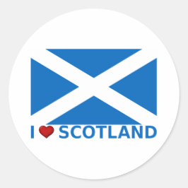 I Heart Scotland Ronde Sticker