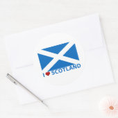 I Heart Scotland Ronde Sticker (Envelop)