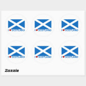 I Heart Scotland Ronde Sticker (Vel)