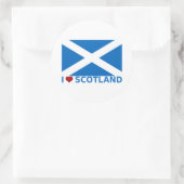 I Heart Scotland Ronde Sticker (Tas)