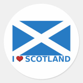 I Heart Scotland Ronde Sticker
