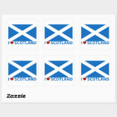 I Heart Scotland Vierkante Sticker (Vel)