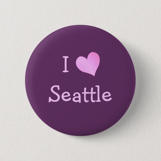 I Heart Seattle Ronde Button 5,7 Cm (Voorkant)