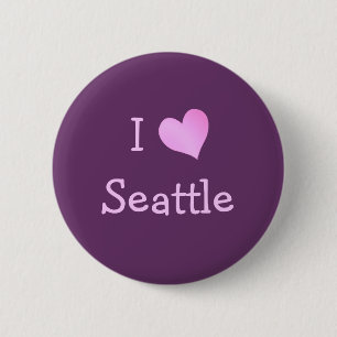 I Heart Seattle Ronde Button 5,7 Cm