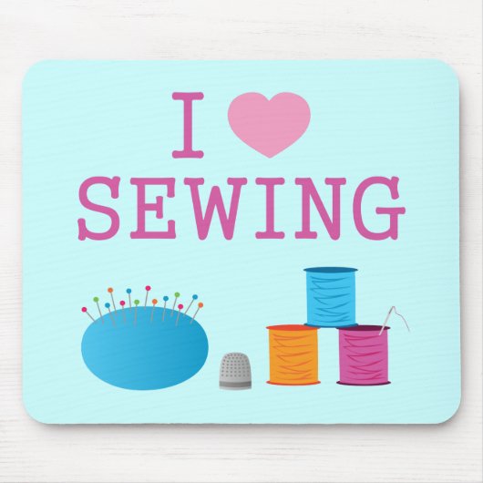 I Heart Sewing Muismat (Voorkant)