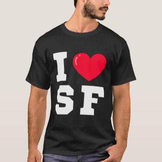 I Heart SF Athletic Font Hoodie T-shirt