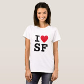 I Heart SF-monogram T-shirt (Voorkant volledig)