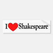 I Heart Shakespeare Bumpersticker (Voorkant)