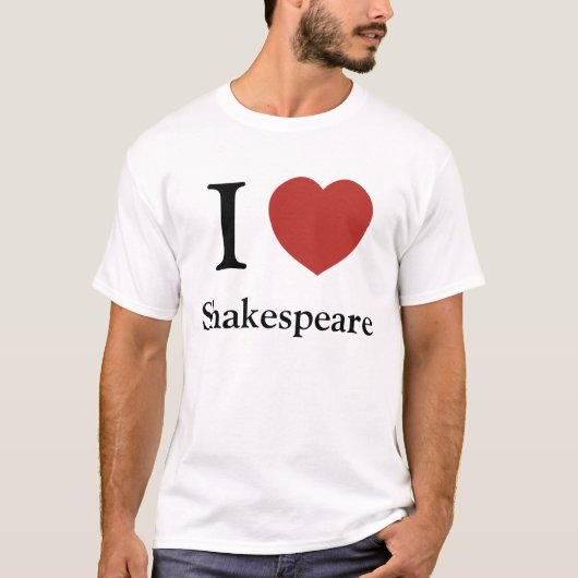 I Heart Shakespeare T-shirt (Voorkant)