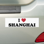 I Heart Shanghai China Bumpersticker (Op auto)