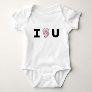"I [Heart-Shaped-Molar} U" Baby Creeper Romper