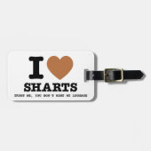 I Heart Sharts Bagagelabel (Voorkant horizontaal)