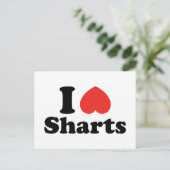 I Heart Sharts Briefkaart (Staand voorkant)
