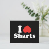 I Heart Sharts Briefkaart (Staand voorkant)