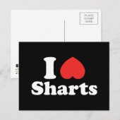 I Heart Sharts Briefkaart (Voorkant / Achterkant)