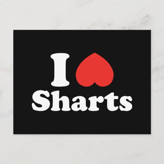 I Heart Sharts Briefkaart (Voorkant)