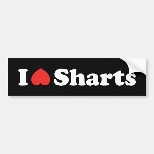 I Heart Sharts Bumpersticker (Voorkant)
