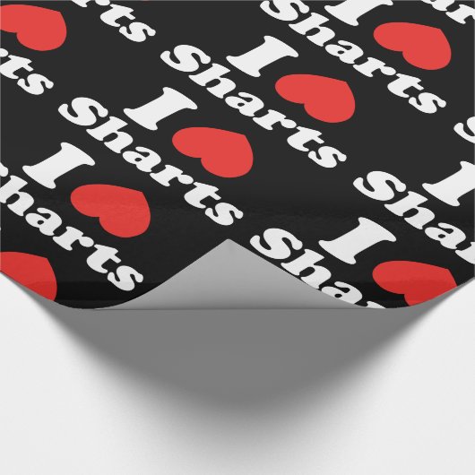 I Heart Sharts Cadeaupapier (Hoek)