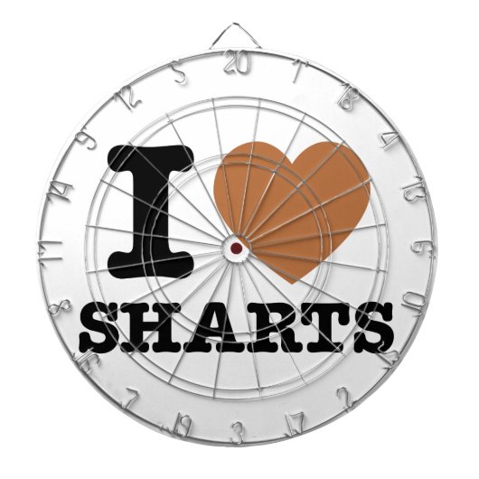 I Heart Sharts Dartbord (Voorkant)