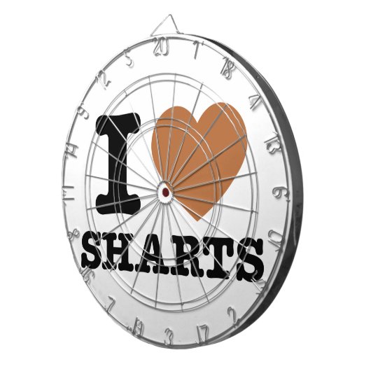 I Heart Sharts Dartbord (Voorkant Rechts)