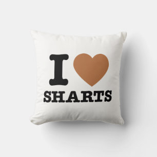 I Heart Sharts Funny Graphic Kussen