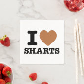 I Heart Sharts Funny Graphic Servet (Insitu)
