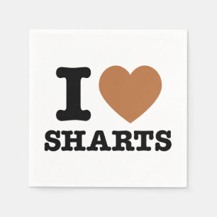 I Heart Sharts Funny Graphic Servet