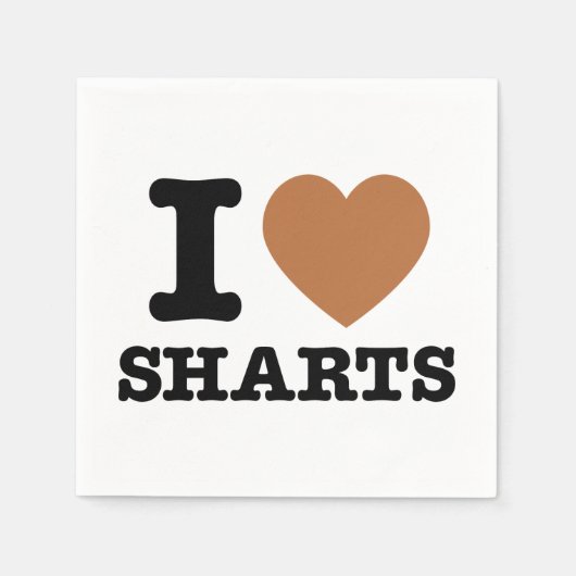 I Heart Sharts Funny Graphic Servet (Voorkant)