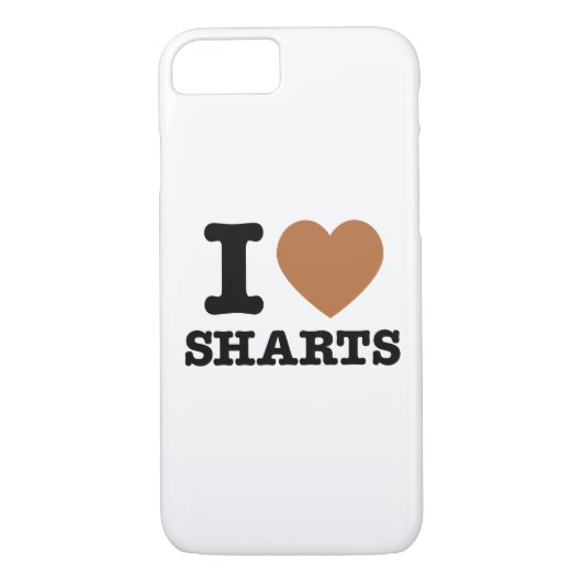 I Heart Sharts Funny Icon Grafische iPhone 7 Hoesj Case-Mate iPhone Case (Achterkant)