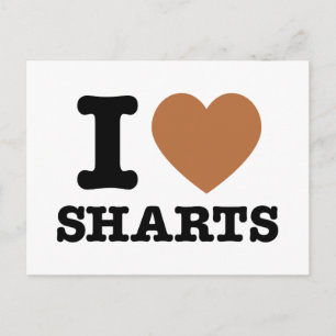 I Heart Sharts Funny Icon Graphic Briefkaart